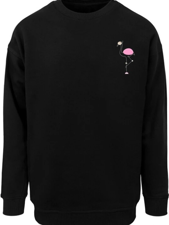 Obrázek produktu Merchcode Mikina 'Flamingo'  pink / černá / bílá