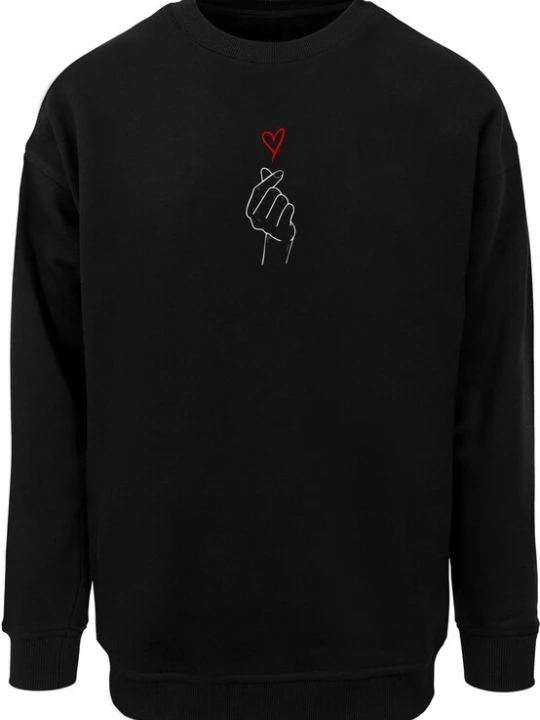 Obrázek produktu Merchcode Mikina 'K Heart'  červená / černá / bílá