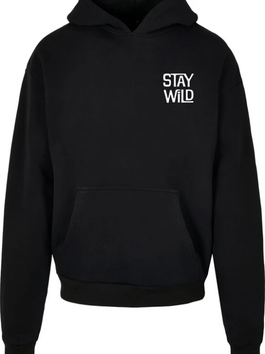 Obrázek produktu Merchcode Mikina 'Stay Wild' černá / bílá