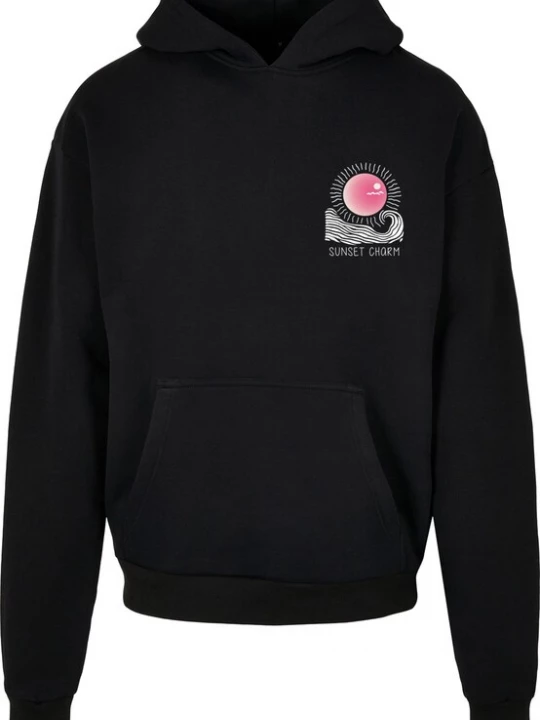 Obrázek produktu Merchcode Mikina 'Sunset Charm'  purpurová / černá / bílá