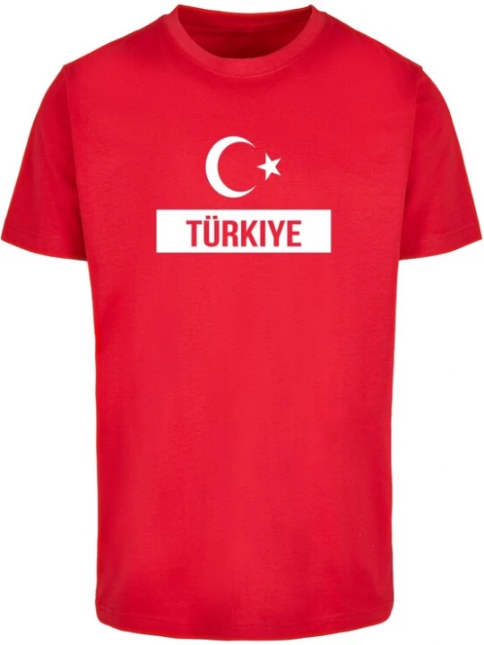 Obrázek produktu Merchcode Tričko 'Football - Turkey' červená / bílá