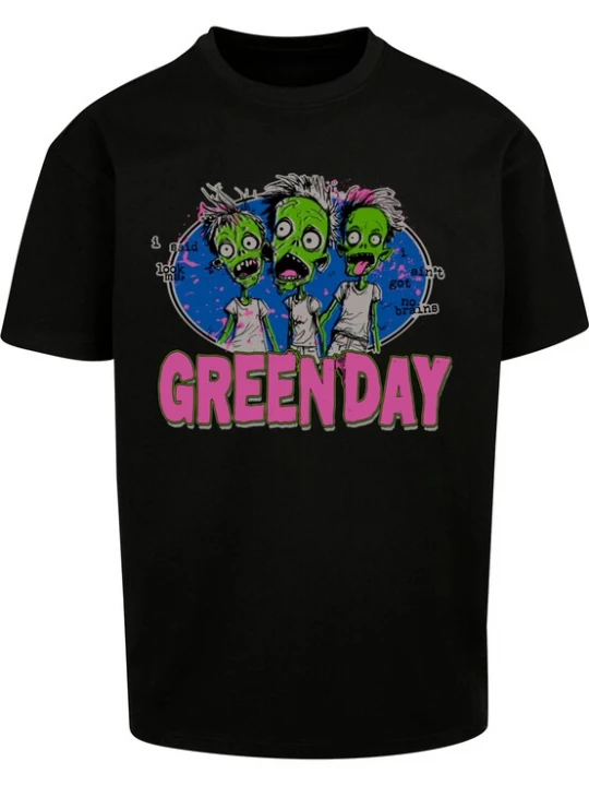 Obrázek produktu Merchcode Tričko 'Green Day Zombie'  modrá / zelená / pink / černá