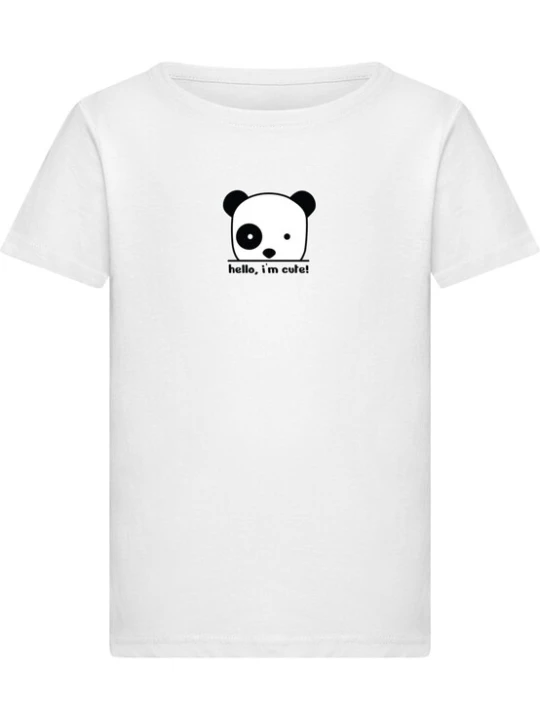 Obrázek produktu Merchcode Tričko 'Hello I'm Cute' černá / bílá