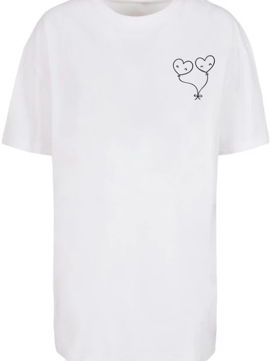 Obrázek produktu Merchcode Tričko 'Hugs & Love - Love Ballon' černá / bílá