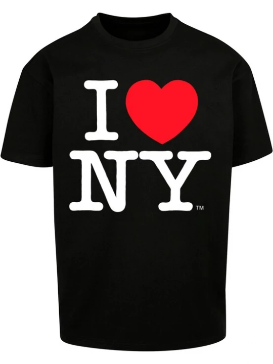 Obrázek produktu Merchcode Tričko ' I Love NY'  krvavě červená / černá / bílá