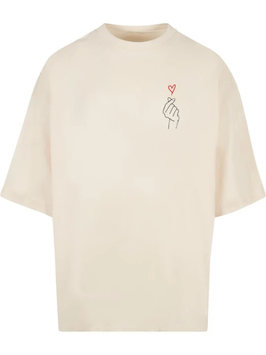 Obrázek produktu Merchcode Tričko 'K Heart' červená / černá / barva bílé vlny