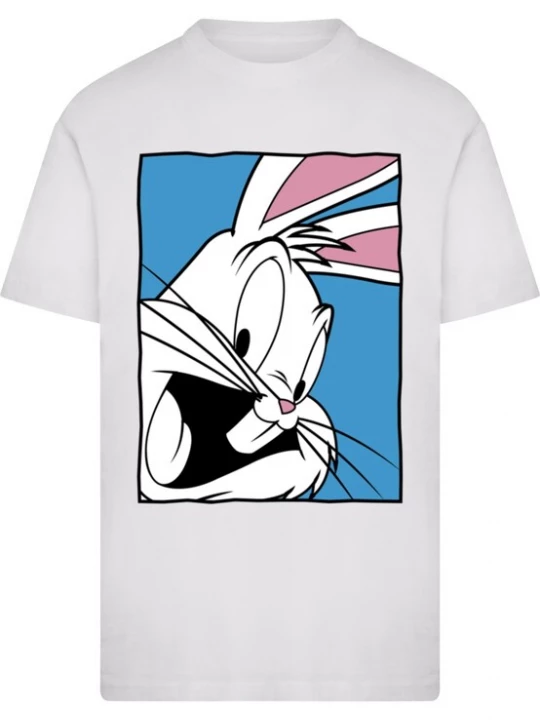 Obrázek produktu Merchcode Tričko 'Looney Tunes Bugs Bunny Funny Face 2.0' modrá / pink / bílá / offwhite