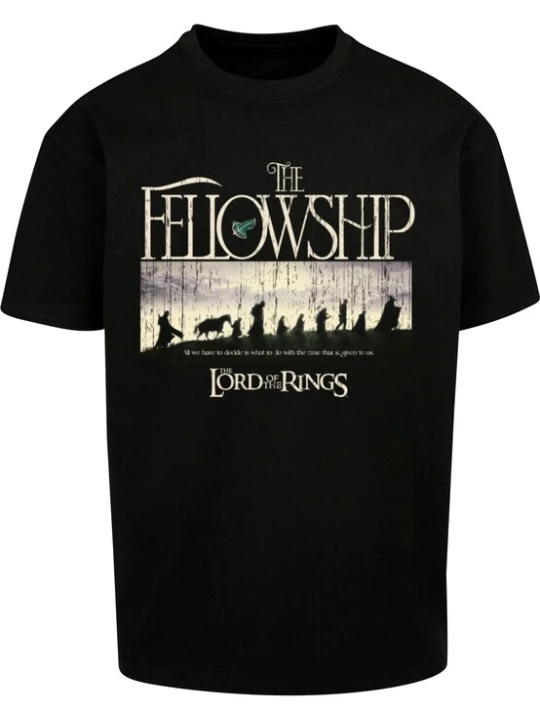 Obrázek produktu Merchcode Tričko 'Lord of the Rings - Fellowship' hořčicová / černá