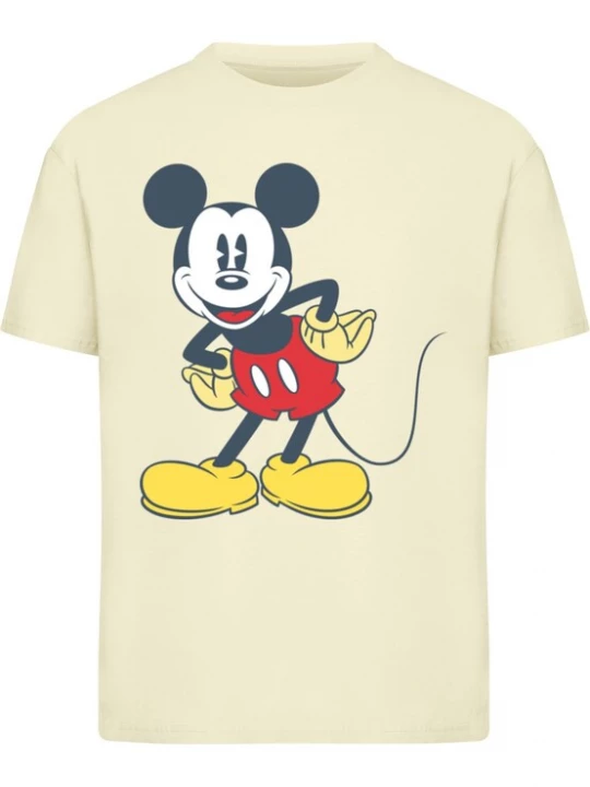 Obrázek produktu Merchcode Tričko 'Mickey Vintage Pose' žlutá / světle žlutá / černá / bílá