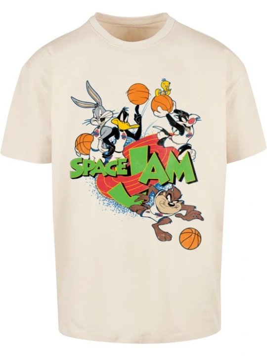 Obrázek produktu Merchcode Tričko 'Space Jam Team'  béžová / oranžová / červená / černá