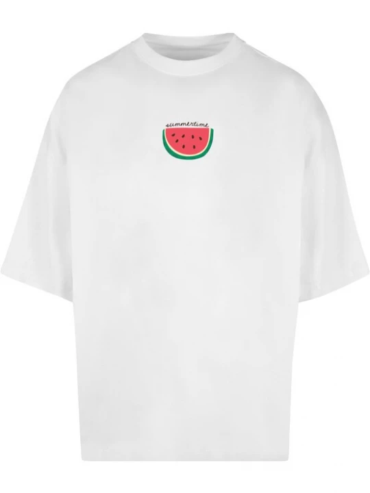 Obrázek produktu Merchcode Tričko 'Summer - Summertime' zelená / červená / bílá