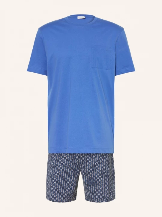 Obrázek produktu Mey Krátké Pyžamo Ze Série Blue Chains modrá / tmavě modrá / bílá