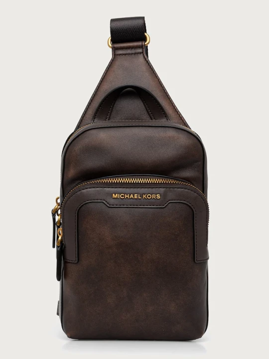 Obrázek produktu Michael Kors batoh pánský kožený HUDSON hnědá