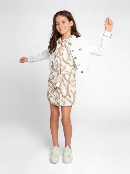 Obrázek produktu MICHAEL KORS KIDS Jeansová bunda R16126 S Bílá Regular Fit