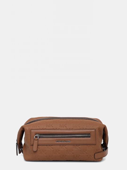 Obrázek produktu Michael Kors Kosmetická taštička pánská kožená hnědá