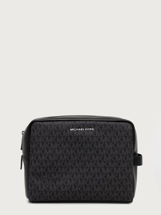 Obrázek produktu Michael Kors Kosmetická taštička pánská z imitace kůže HUDSON černá