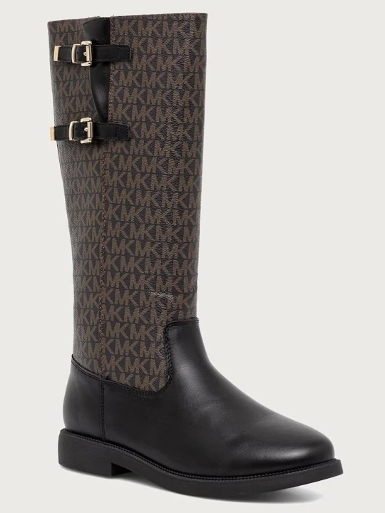 Obrázek produktu Michael Kors kozačky nad kolena na plochém podpatku dětské ABIGAIL BUCKLE hnědá