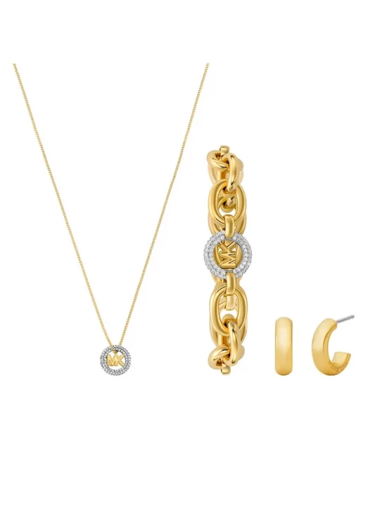 Obrázek produktu Michael Kors Náhrdelník, náramek a náušnice Michael Kors zlatá