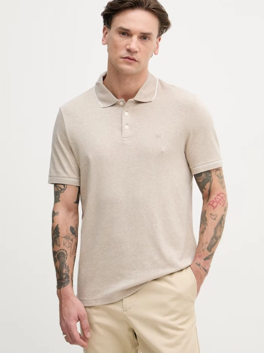 Obrázek produktu Michael Kors polo pánské bavlněné béžová