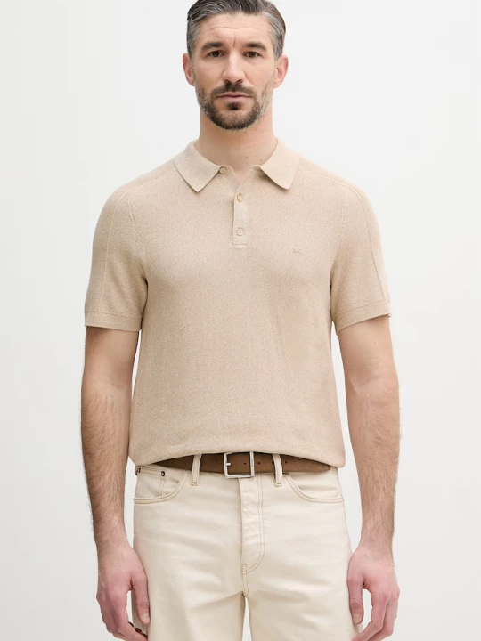Obrázek produktu Michael Kors polo pánské bavlněné béžová
