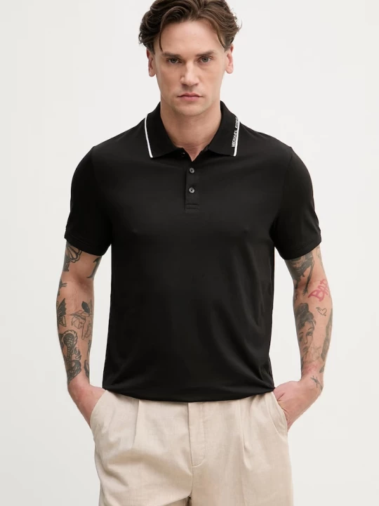 Obrázek produktu Michael Kors polo pánské bavlněné černá