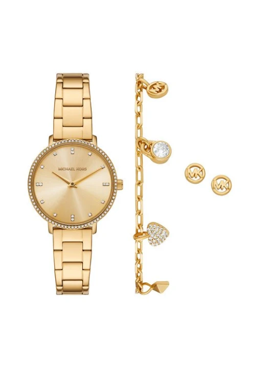 Obrázek produktu Michael Kors Sada hodinek, náramku a náušnic Pyper Gift Set MK7643SET Zelená