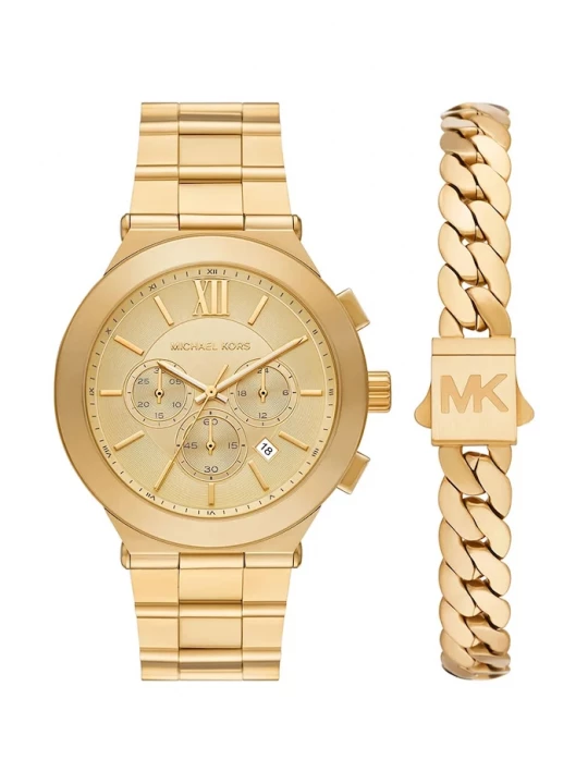 Obrázek produktu Michael Kors set hodinek a náramku pánský Billie zlatá