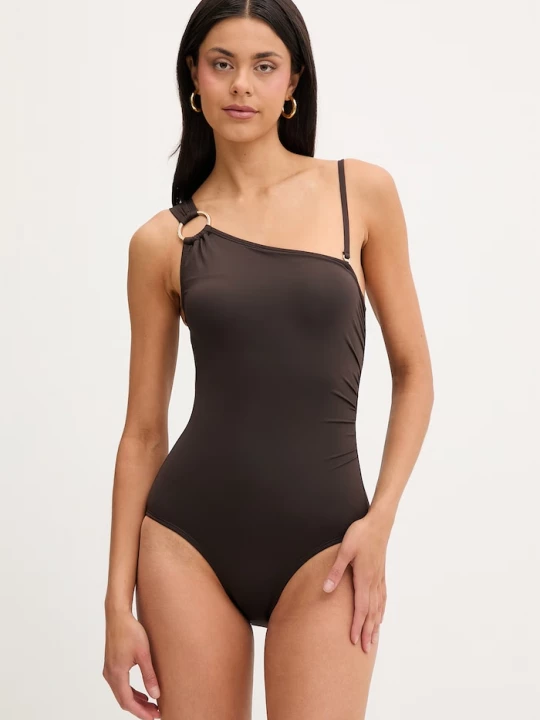 Obrázek produktu MICHAEL Michael Kors jednodílné plavky dámské ONE SHOULDER ONE PIECE hnědá