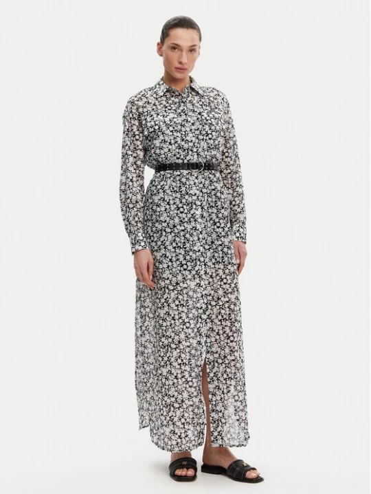 Obrázek produktu MICHAEL Michael Kors Košilové šaty MS582UXH7F Černá Relaxed Fit