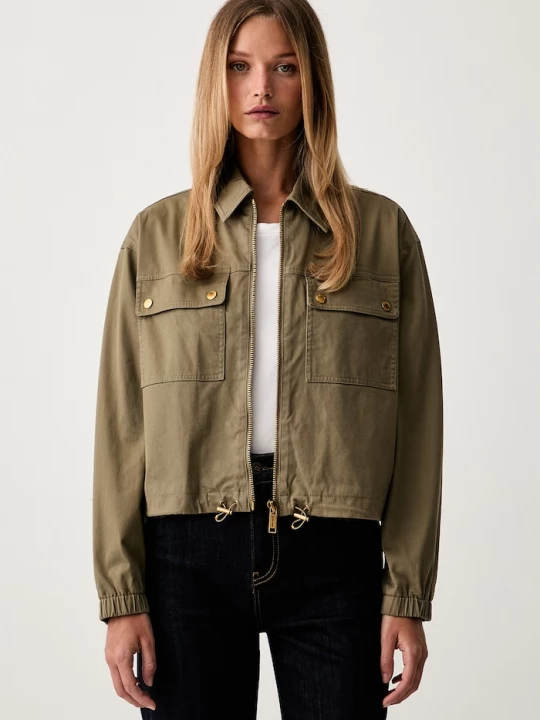 Obrázek produktu MICHAEL Michael Kors krátká bunda dámská s bavlnou zelená