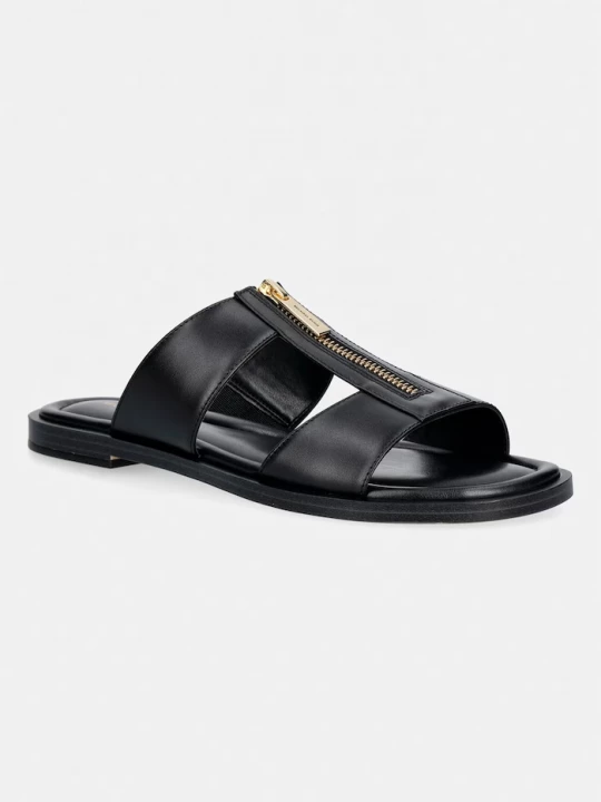 Obrázek produktu MICHAEL Michael Kors pantofle na plochém podpatku dámské kožené Berkley Flat Sandal černá