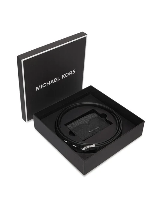Obrázek produktu MICHAEL Michael Kors Sada pouzdro na karty a opasek 39F6LHDY3L Černá