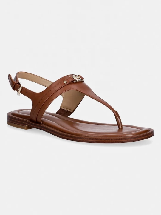 Obrázek produktu MICHAEL Michael Kors sandály dámské kožené Mandy Thong Sandal hnědá