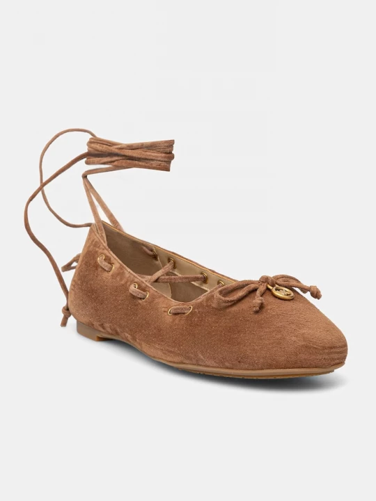 Obrázek produktu MICHAEL Michael Kors Semišové baleríny MICHAEL Michael Kors Shae Flex Ballet hnědá