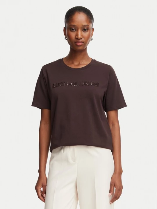 Obrázek produktu MICHAEL Michael Kors T-Shirt MF6528D97J Tmavě hnědá Regular Fit