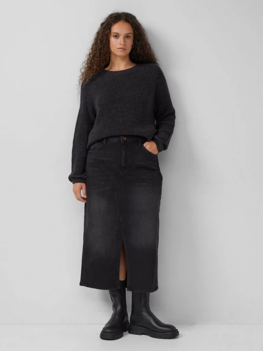 Obrázek produktu Midi sukně z černého denimu QS