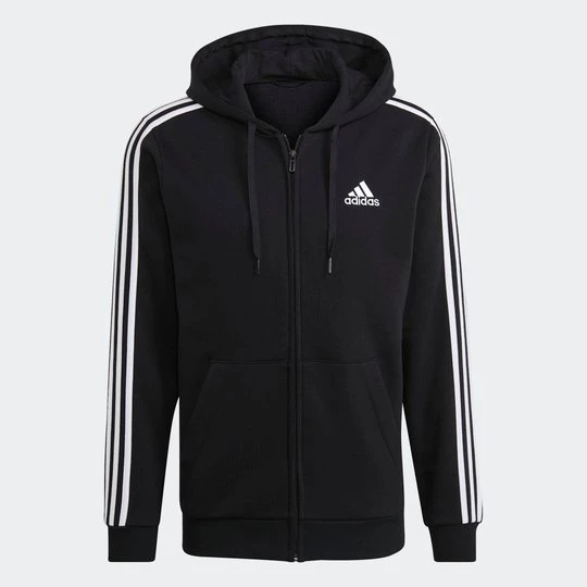 Obrázek produktu Mikina Essentials Fleece 3-Stripes Full-Zip Adidas černá