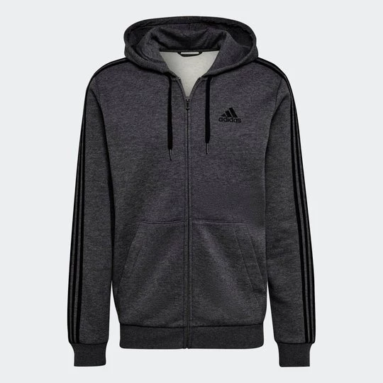 Obrázek produktu Mikina Essentials Fleece 3-Stripes Full-Zip Adidas Dark Grey Heather