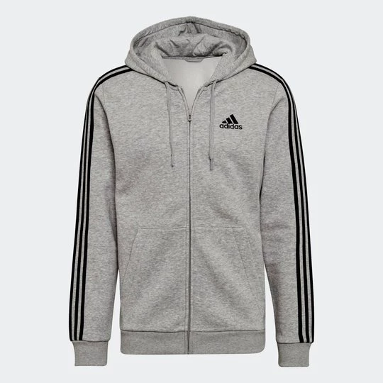 Obrázek produktu Mikina Essentials Fleece 3-Stripes Full-Zip Adidas Medium Grey Heather