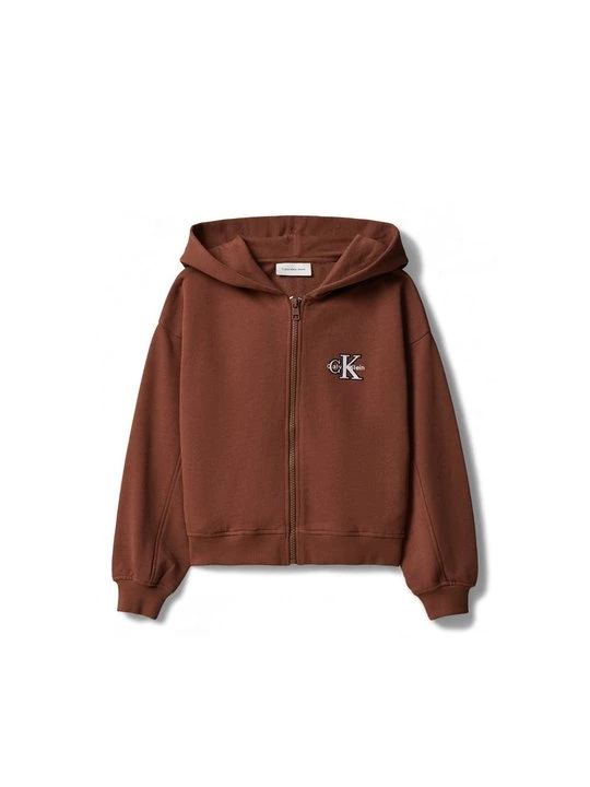 Obrázek produktu Mikina na zip Calvin Klein Jeans hnědá