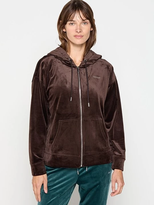 Obrázek produktu Mikina na zip DKNY tmavě hnědá