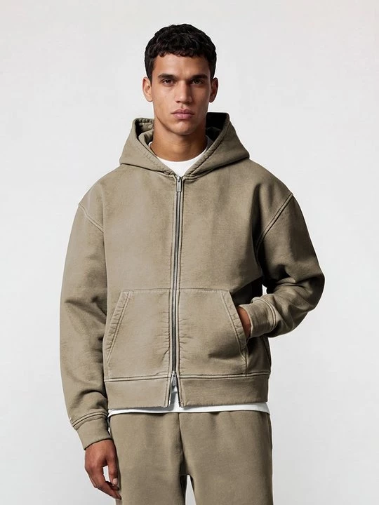 Obrázek produktu Mikina na zip EIGHTYFIVE světle hnědošedá