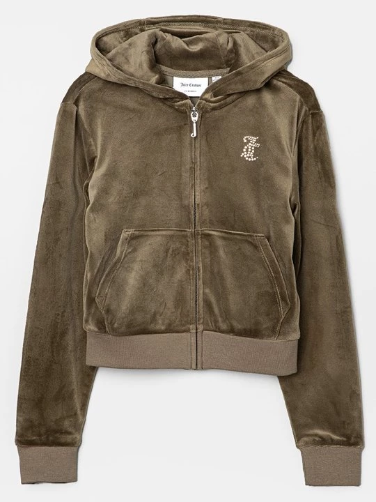 Obrázek produktu Mikina na zip Juicy Couture olivová