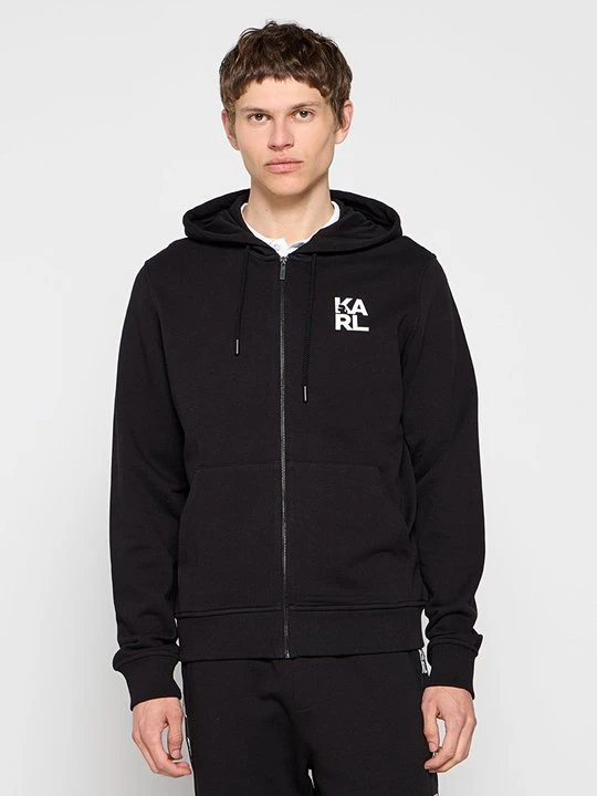 Obrázek produktu Mikina na zip KARL LAGERFELD skvrnitě antracitová