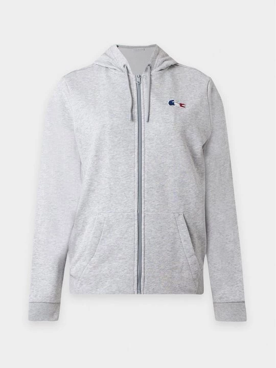 Obrázek produktu Mikina na zip Lacoste stříbrná
