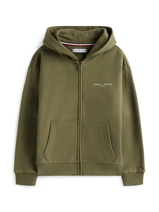 Obrázek produktu Mikina na zip Tommy Hilfiger tmavě zelená
