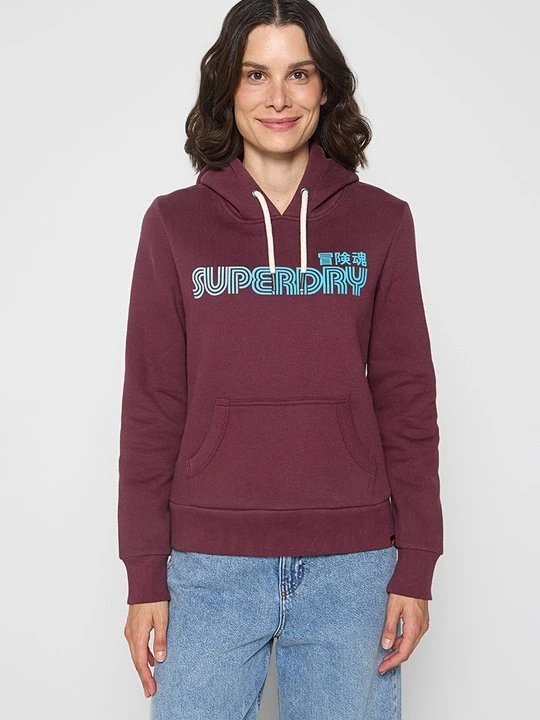 Obrázek produktu Mikina s kapucí Superdry fialová