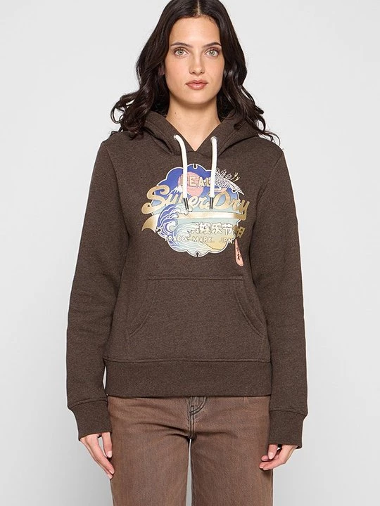 Obrázek produktu Mikina s kapucí Superdry hnědá