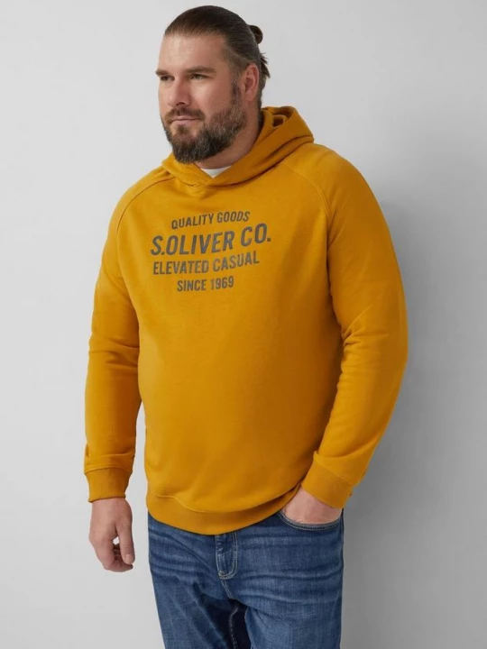 Obrázek produktu Mikina ze směsi bavlny s potiskem na přední straně s.Oliver žlutá