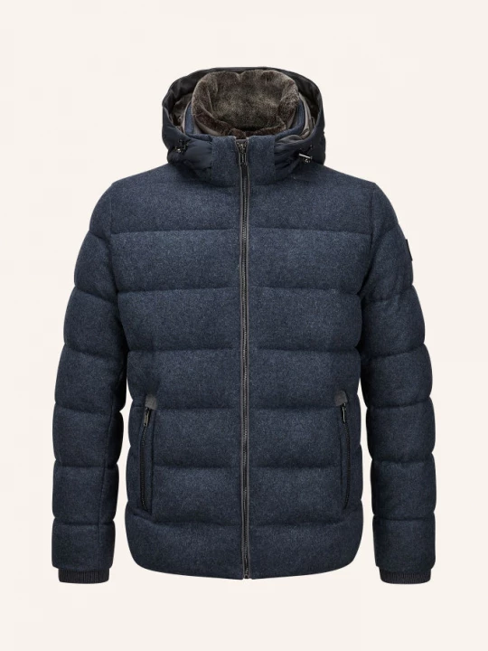 Obrázek produktu Milestone Prošívaná Bunda Msmason Z Kombinace Materiálů S Odnímatelným Límcem modrá